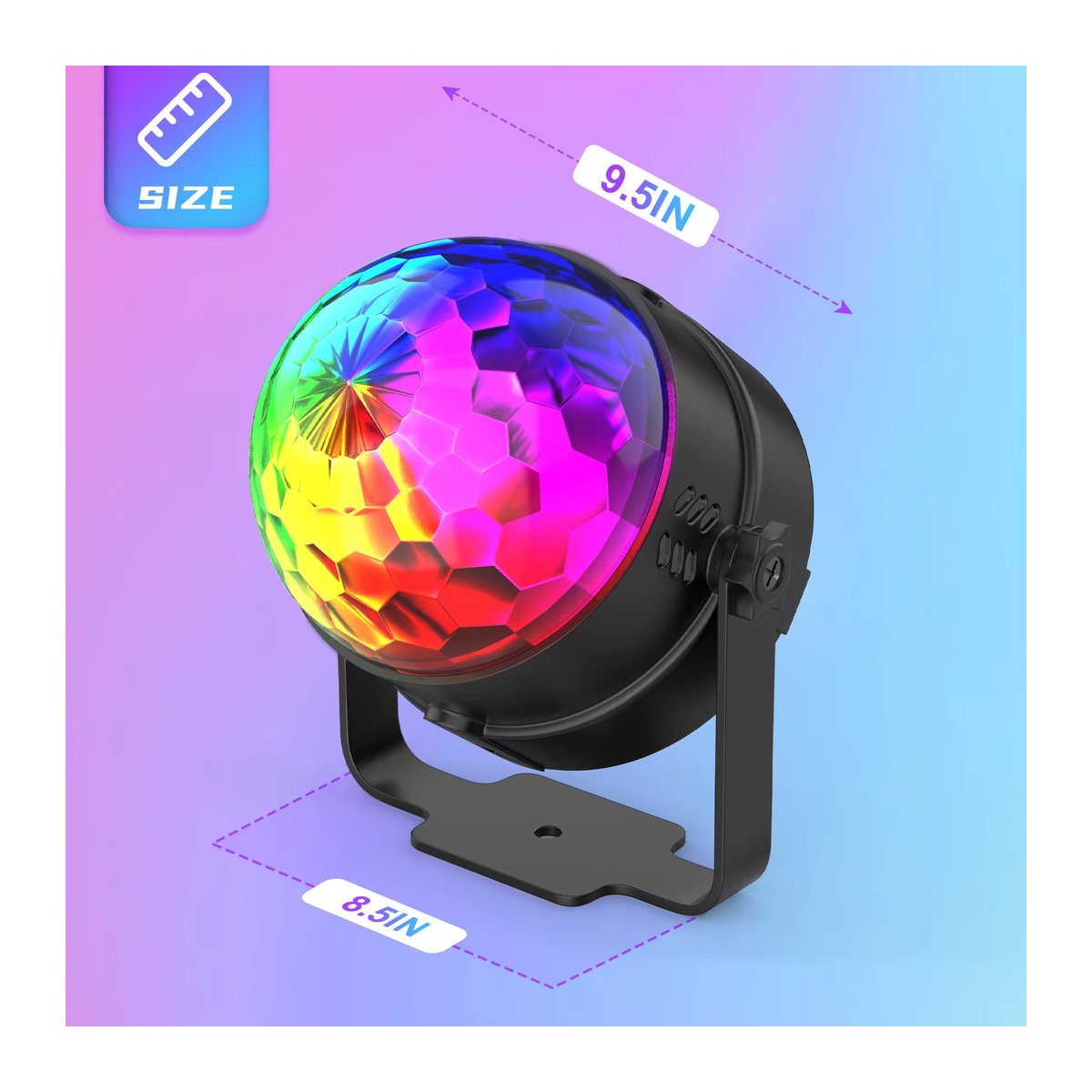 U'King 4er Set RGB LED Diskokugel mit Fernbedienung für DJ, Party und Club Show - Bild 5