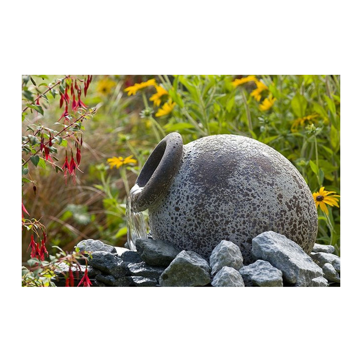 Ubbink AcquaArte Gartenbrunnen Set Amphore in Orange im Antik-Look - Bild 1