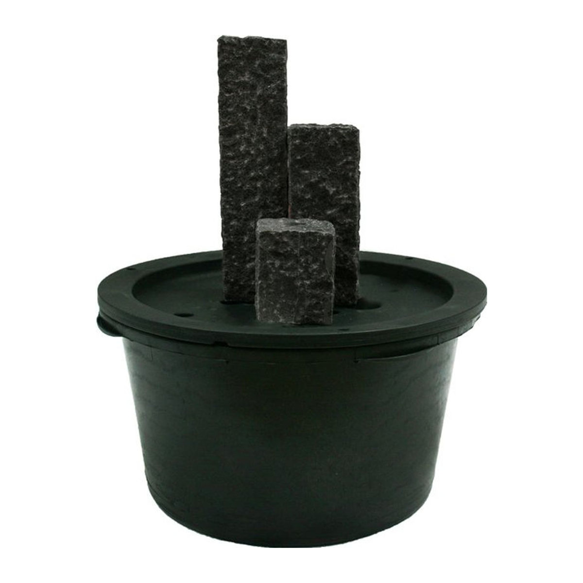 Ubbink AcquaArte Taranto Gartenbrunnen Set aus drei Granitsäulen in Anthrazit - Bild 1