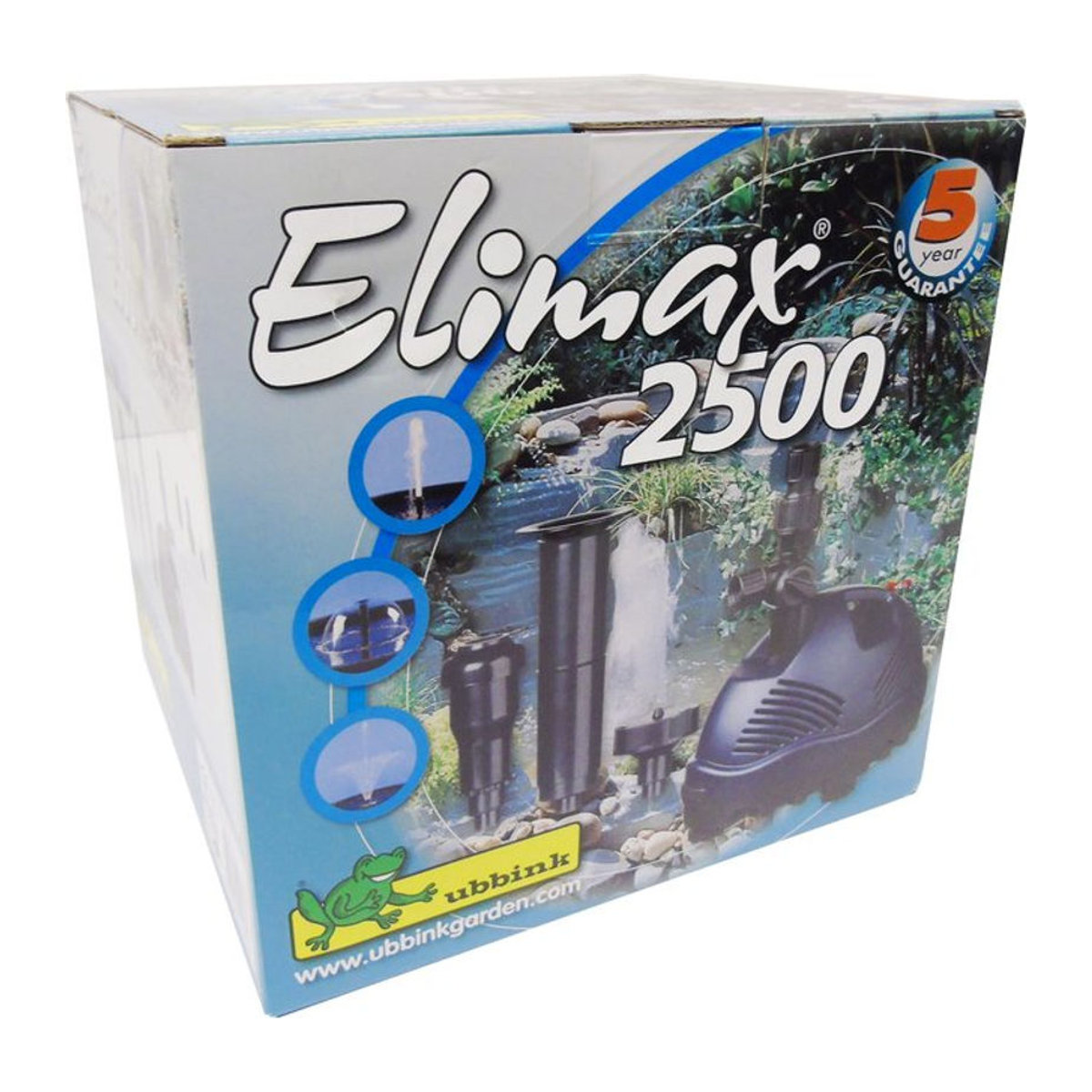 Ubbink Elimax 2500 Set Teichpumpe und Springbrunnenpumpe mit Keramik in Schwarz - Bild 1