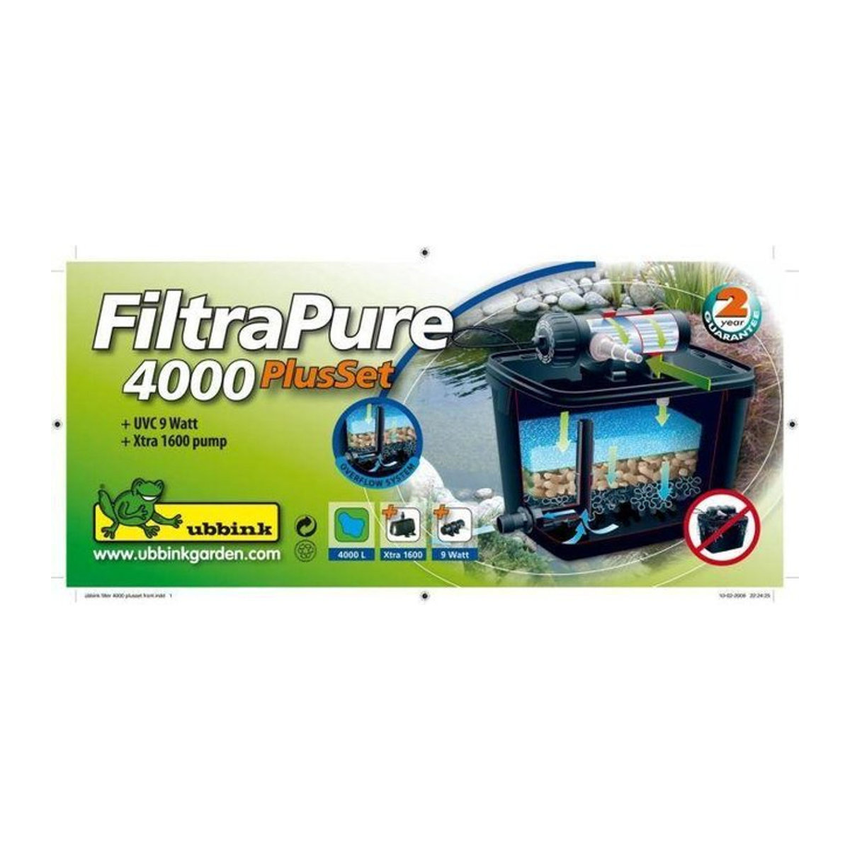 Ubbink Filtrapure 4000 Plus Teichfilter-Set mit UV-Pumpe für bis zu 4000 Liter in Schwarz aus Kunststoff - Bild 2