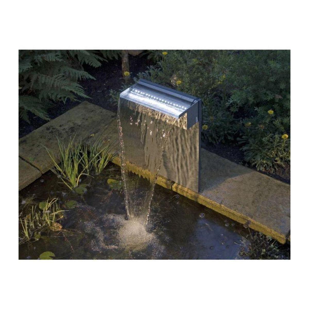 Ubbink Niagara 60 LED Wasserfall Element aus Edelstahl in Weiß - Bild 2