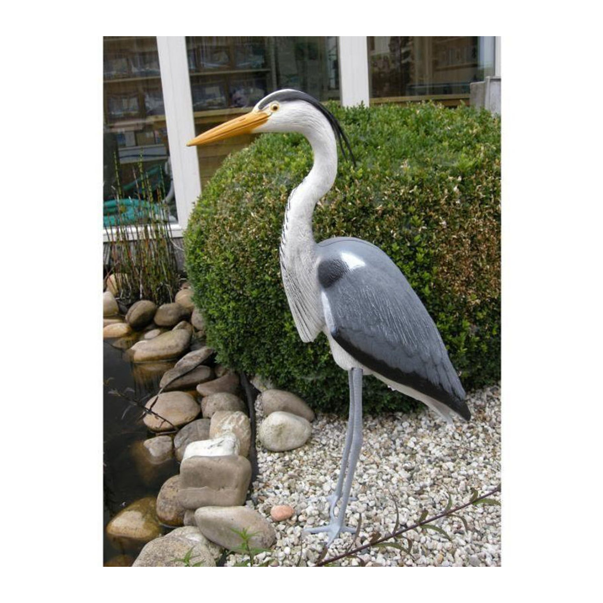 Ubbink Reiher Teichfigur aus Kunstharz in Grau, Höhe: 87 cm - Bild 2