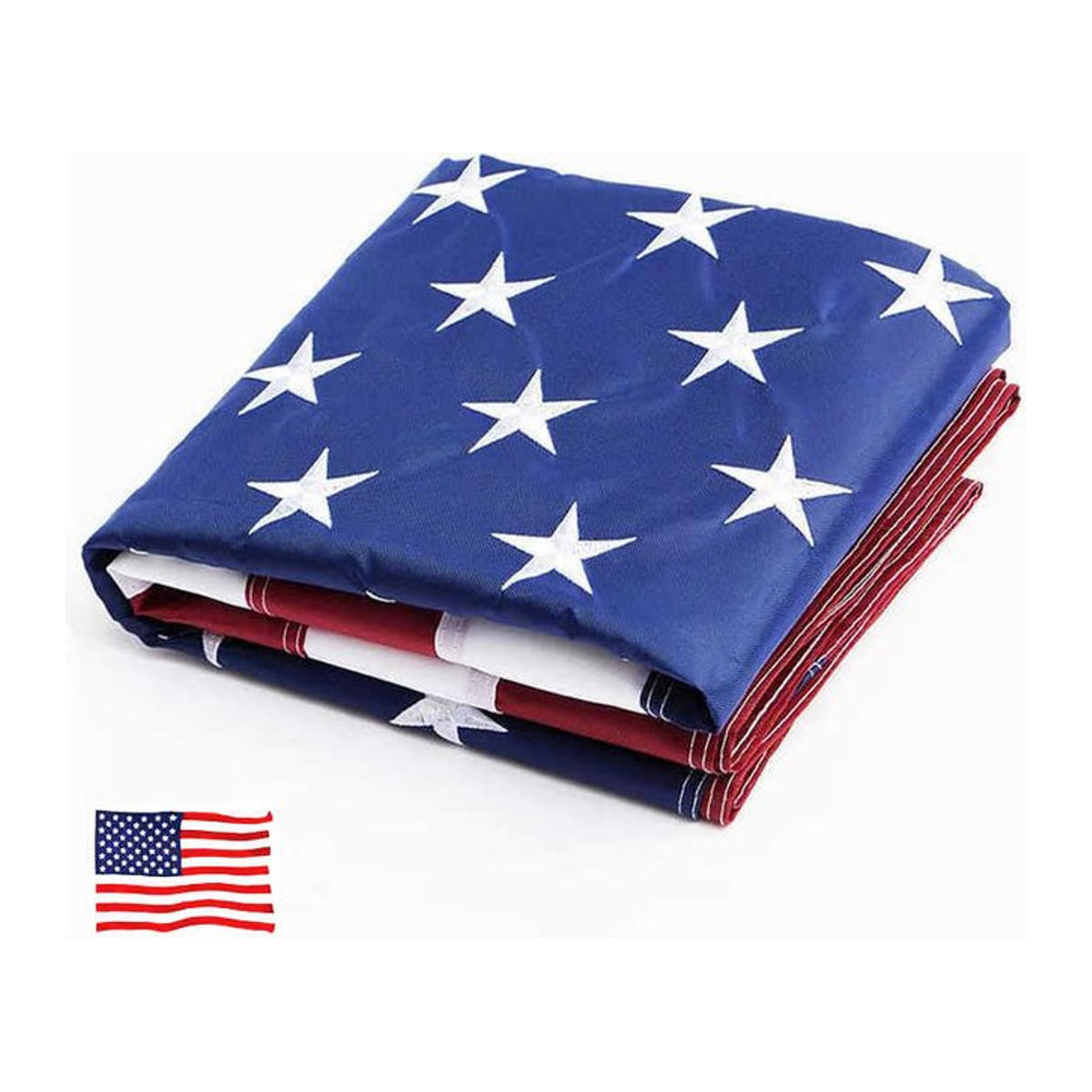 Übergroßes amerikanisches Banner mit USA-Flagge, bestickte Sterne und Streifen, mehrfarbig, Textil, rechteckig - Bild 1