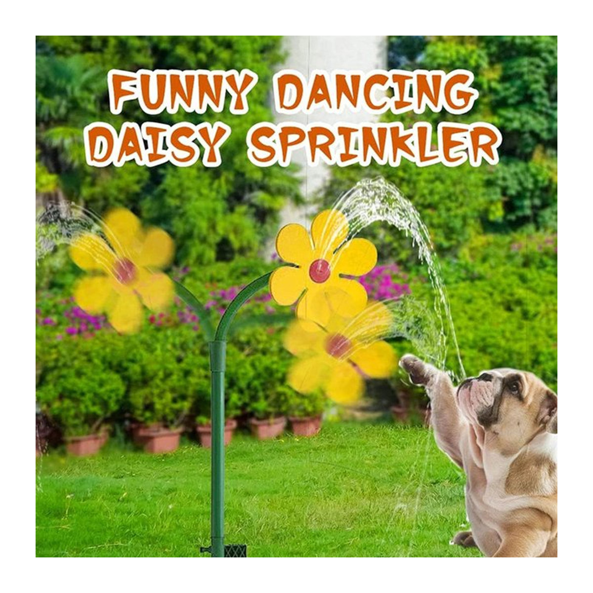 Ucus Spin 720 Rasensprinkler in Blumenform mit rotierendem Wasserspray für die Gartenbewässerung in Rot und Gelb - Bild 1
