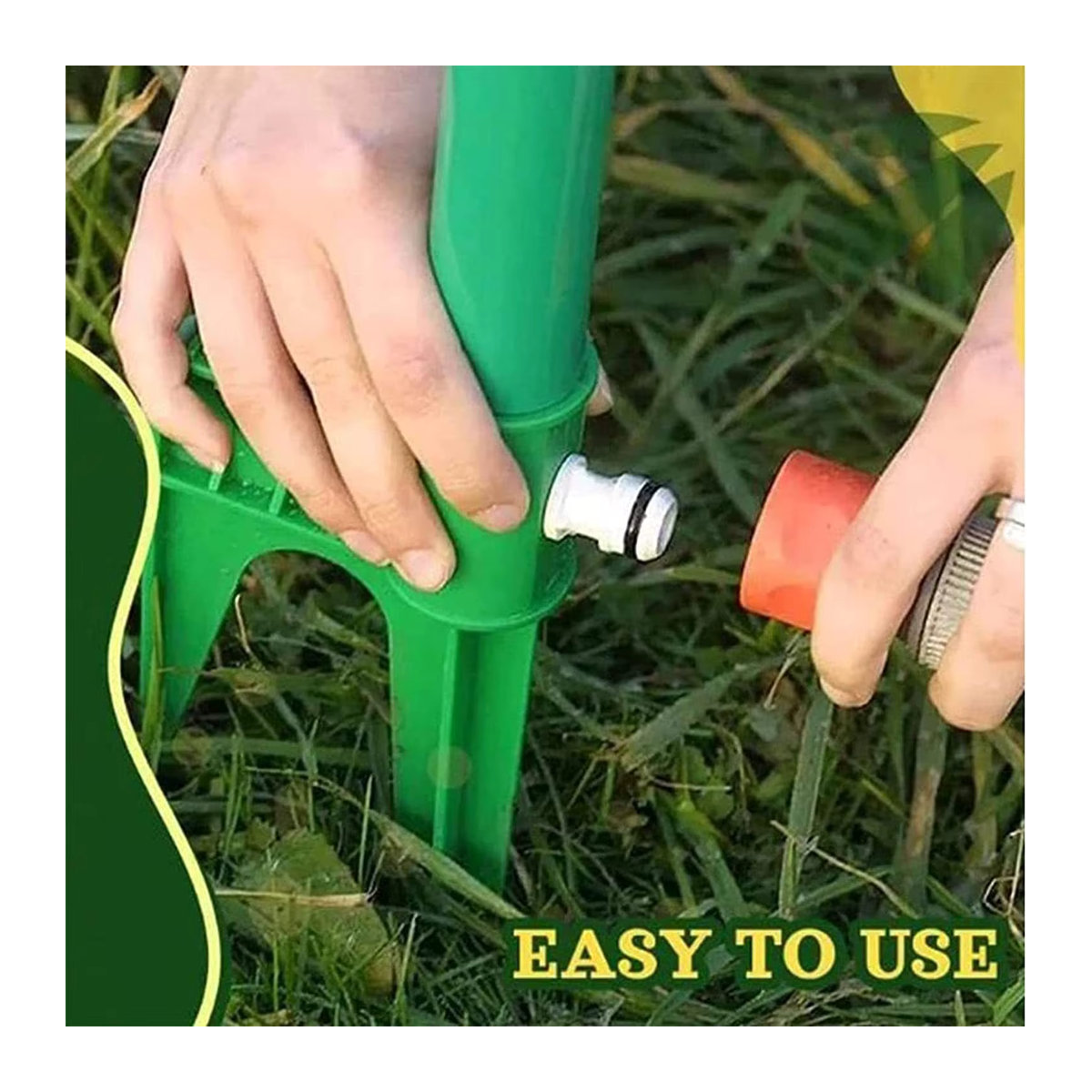 Ucus Spin 720 Rasensprinkler in Blumenform mit rotierendem Wasserspray für die Gartenbewässerung in Rot und Gelb - Bild 4