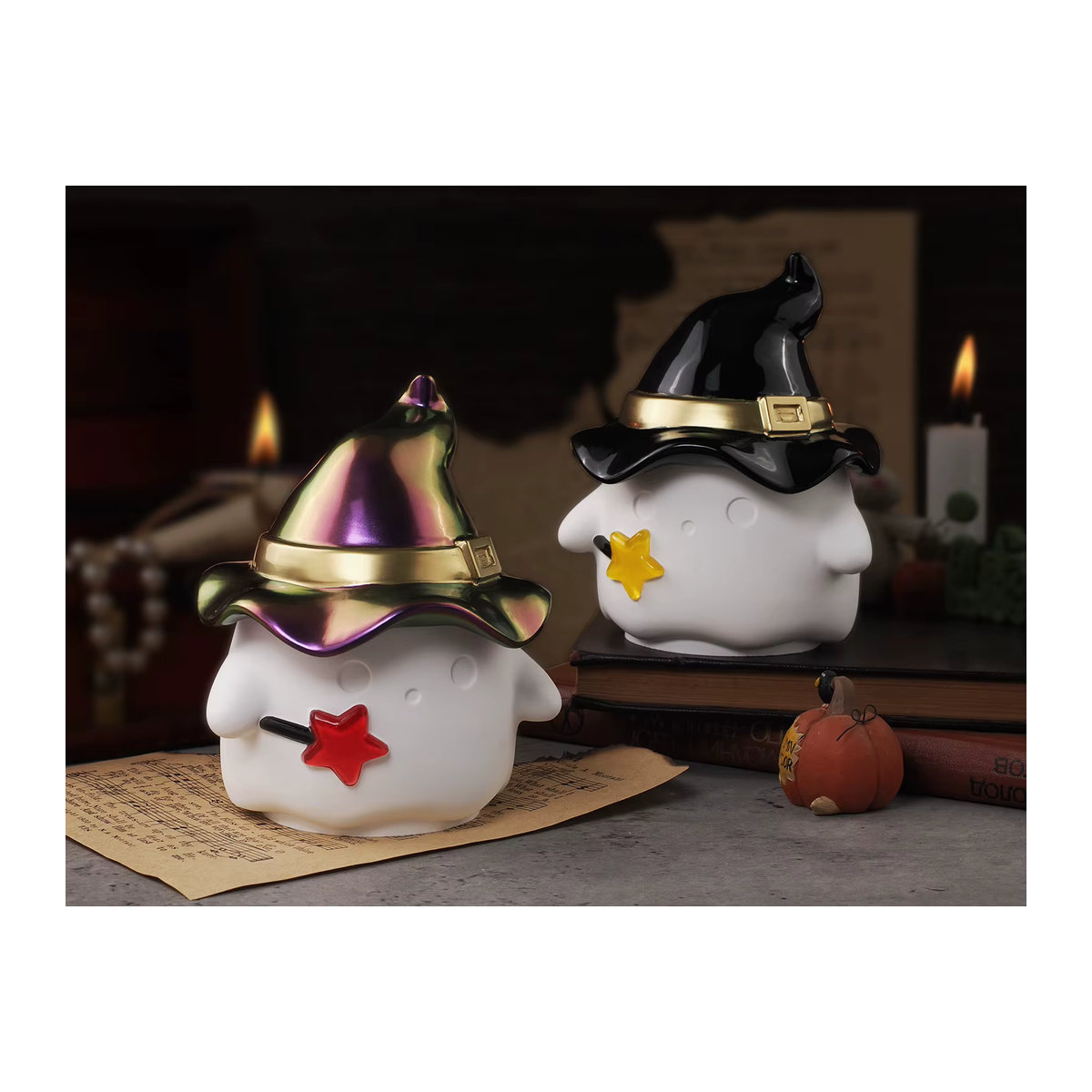 UDOCOOL Halloween Ghost Silikonform mit Deckel für DIY Beton Kerzen und Harz-Deko in Weiß - Bild 4