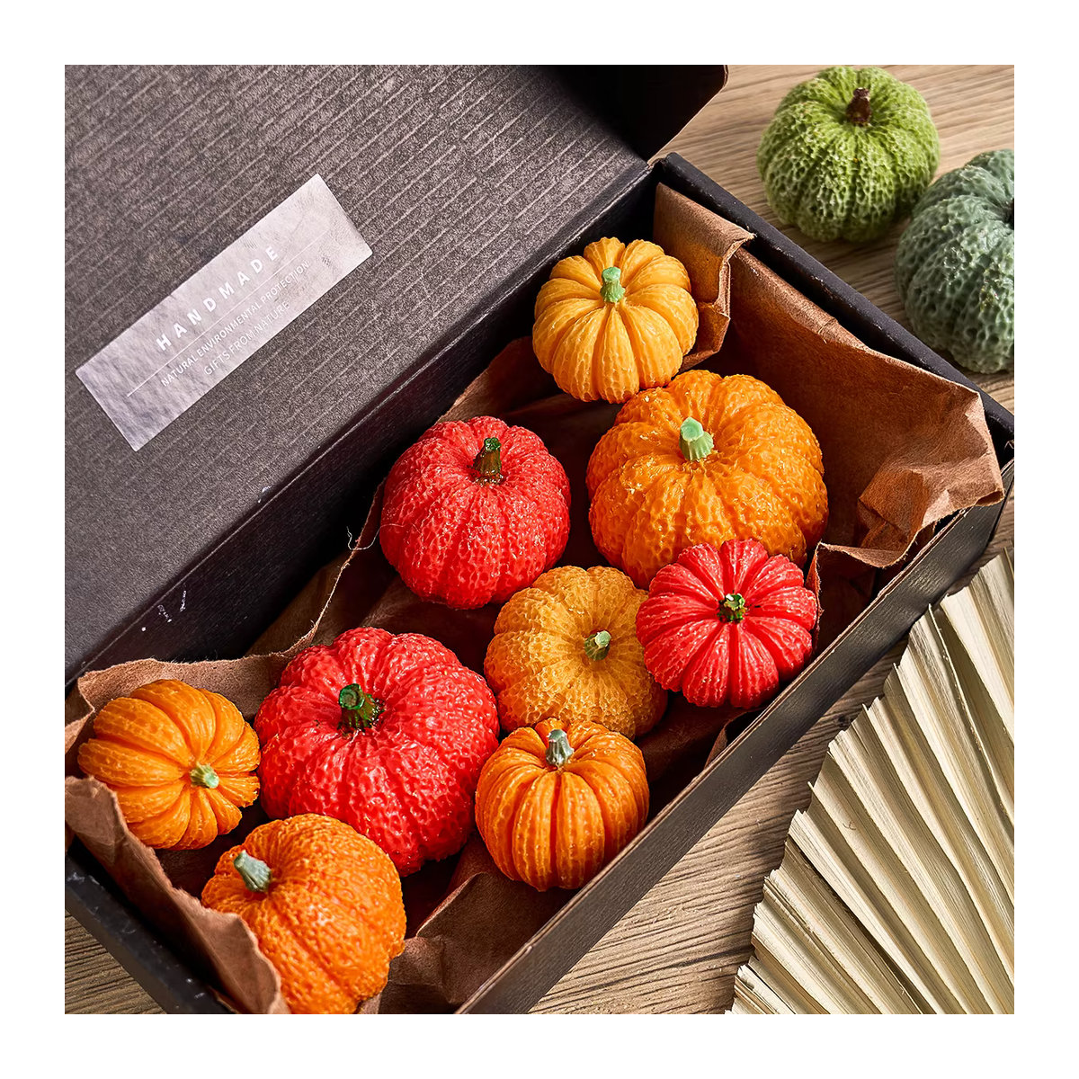 UDOCOOL Halloween Kürbis Silikonform für DIY Duftkerzen, Seife und Gips für deine Wohnkultur, Orange/Mehrfarbig - Bild 4