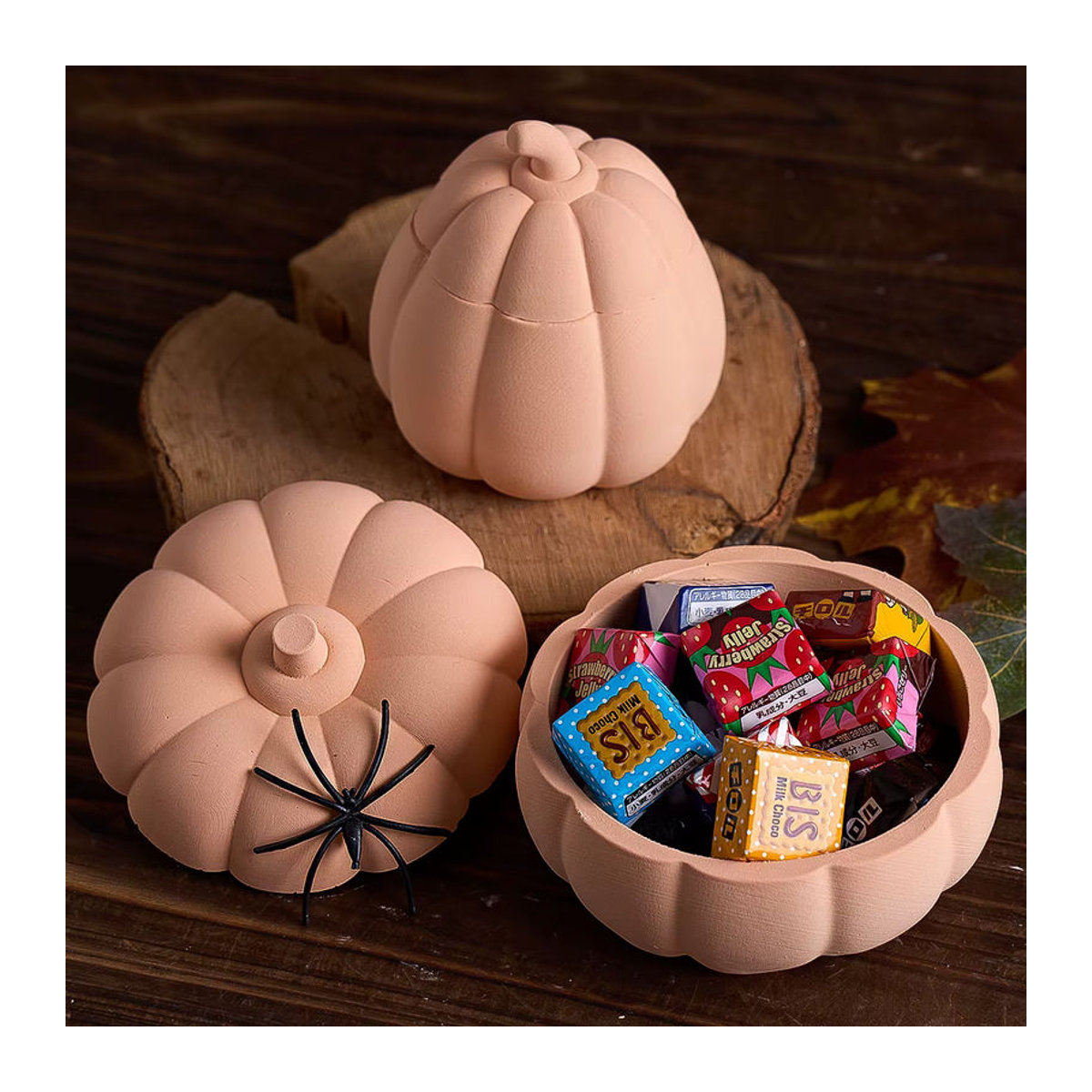 UDOCOOL Halloween Kürbis Silikonform für DIY Kerzen, Blumentöpfe und Gipsarbeiten in Orange - Bild 3