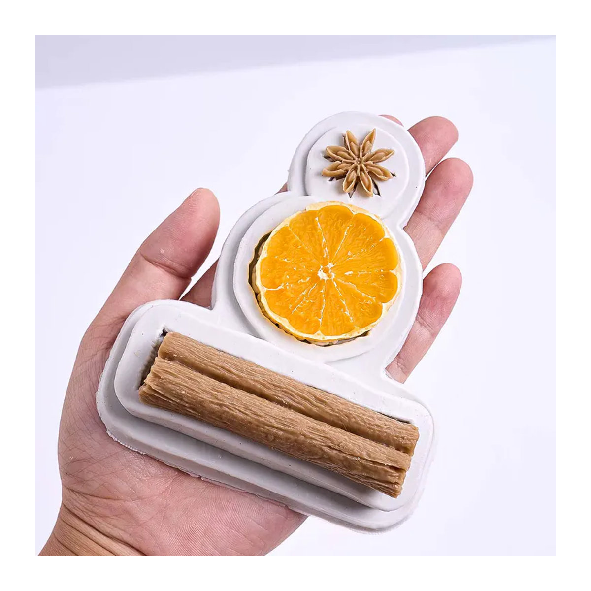 UDOCOOL Silikon Form für Herbst Kerzen und DIY Dekoration mit Motiven wie Zitrone, Zimt, Stern, Anis, Nüsse und Kürbis, mehrfarbig - Bild 3