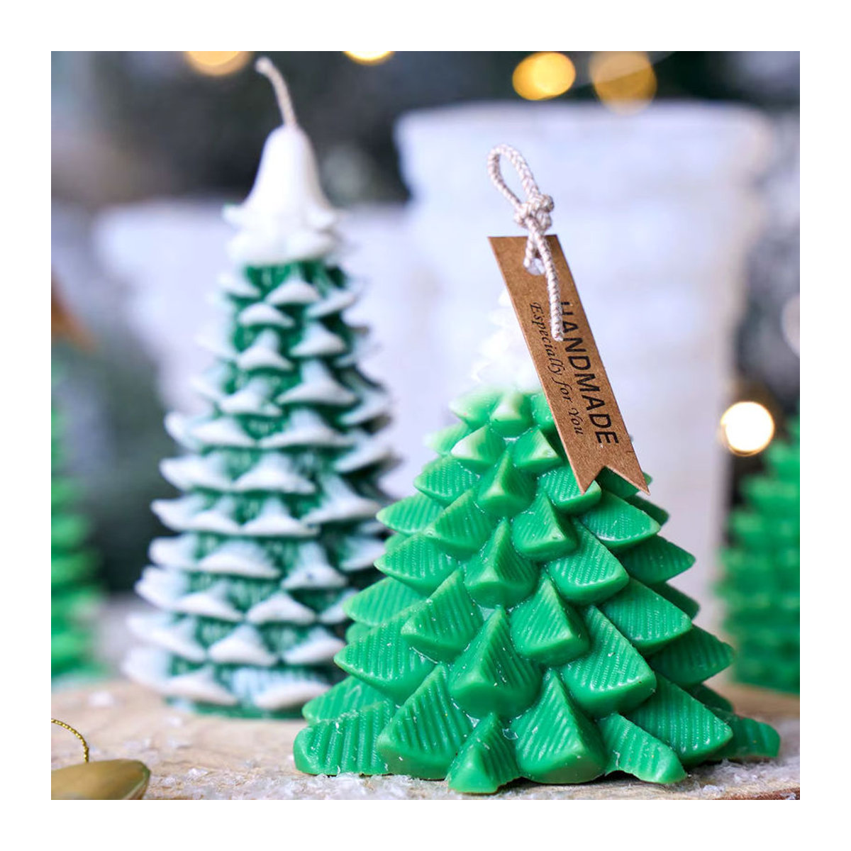 UDOCOOL Silikonform für DIY Weihnachtsbaum Kerzen aus Wachs, Gips oder Kunstharz, mehrfarbig - Bild 4