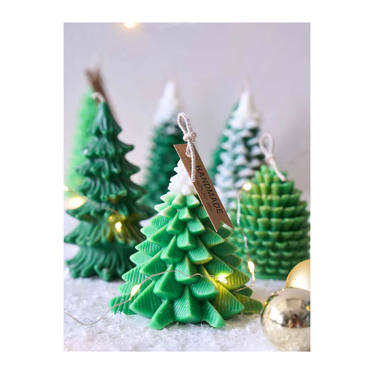 UDOCOOL Silikonform für DIY Weihnachtsbaum Kerzen aus Wachs, Gips oder Kunstharz, mehrfarbig - Bild 6