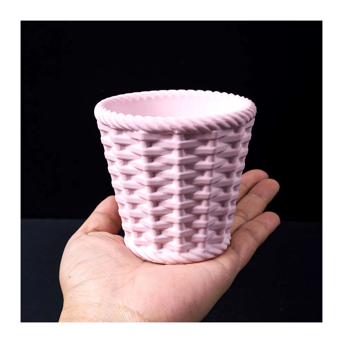 UDOCOOL Silikonform für DIY Zement-Kerzenhalter und geflochtene Körbe in geometrischer Rundform für Heimdekoration und Schmuckaufbewahrung - Bild 2