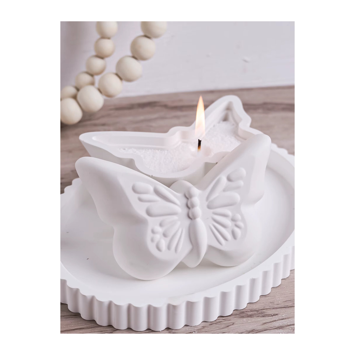 UDOCOOL Silikonform für Schmetterling Kerzen und Tassen mit Deckel in Weiß - Bild 3