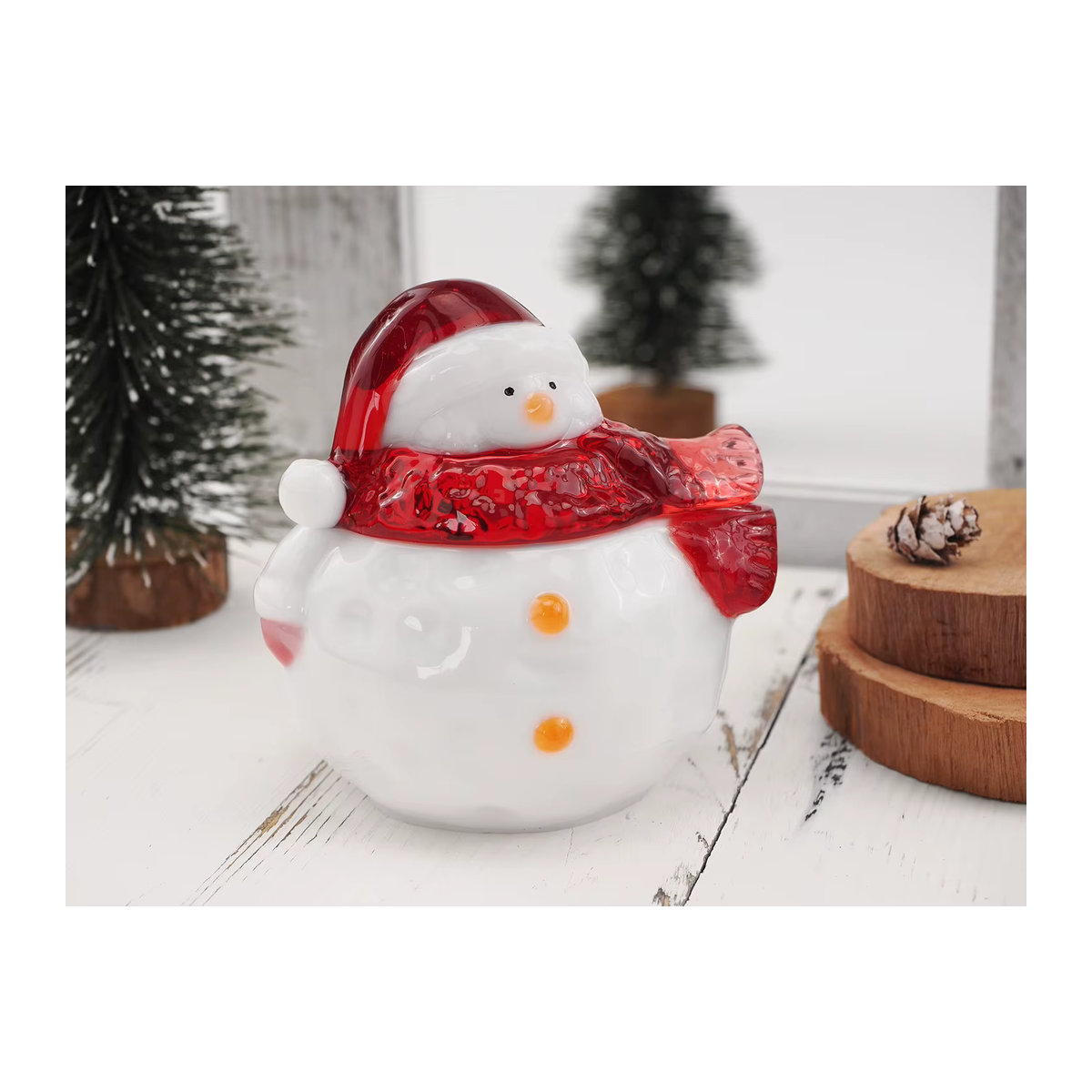 UDOCOOL Silikonform für Schneemann Aufbewahrungsbox mit Deckel zum DIY Gießen von Harz, Beton oder Kerzen, Transparent - Bild 2