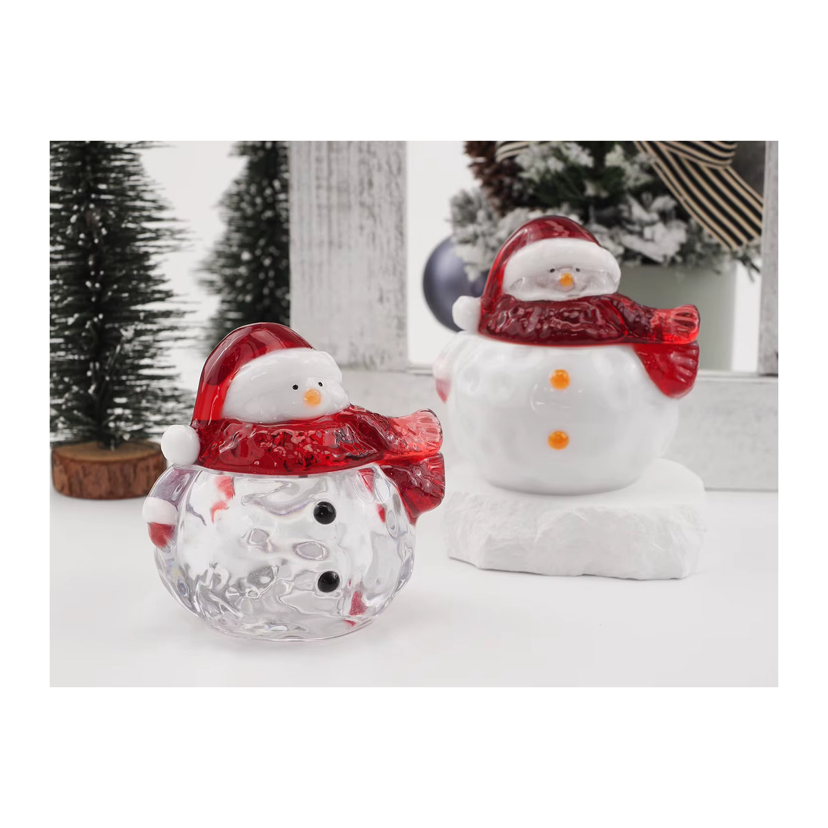 UDOCOOL Silikonform für Schneemann Aufbewahrungsbox mit Deckel zum DIY Gießen von Harz, Beton oder Kerzen, Transparent - Bild 3