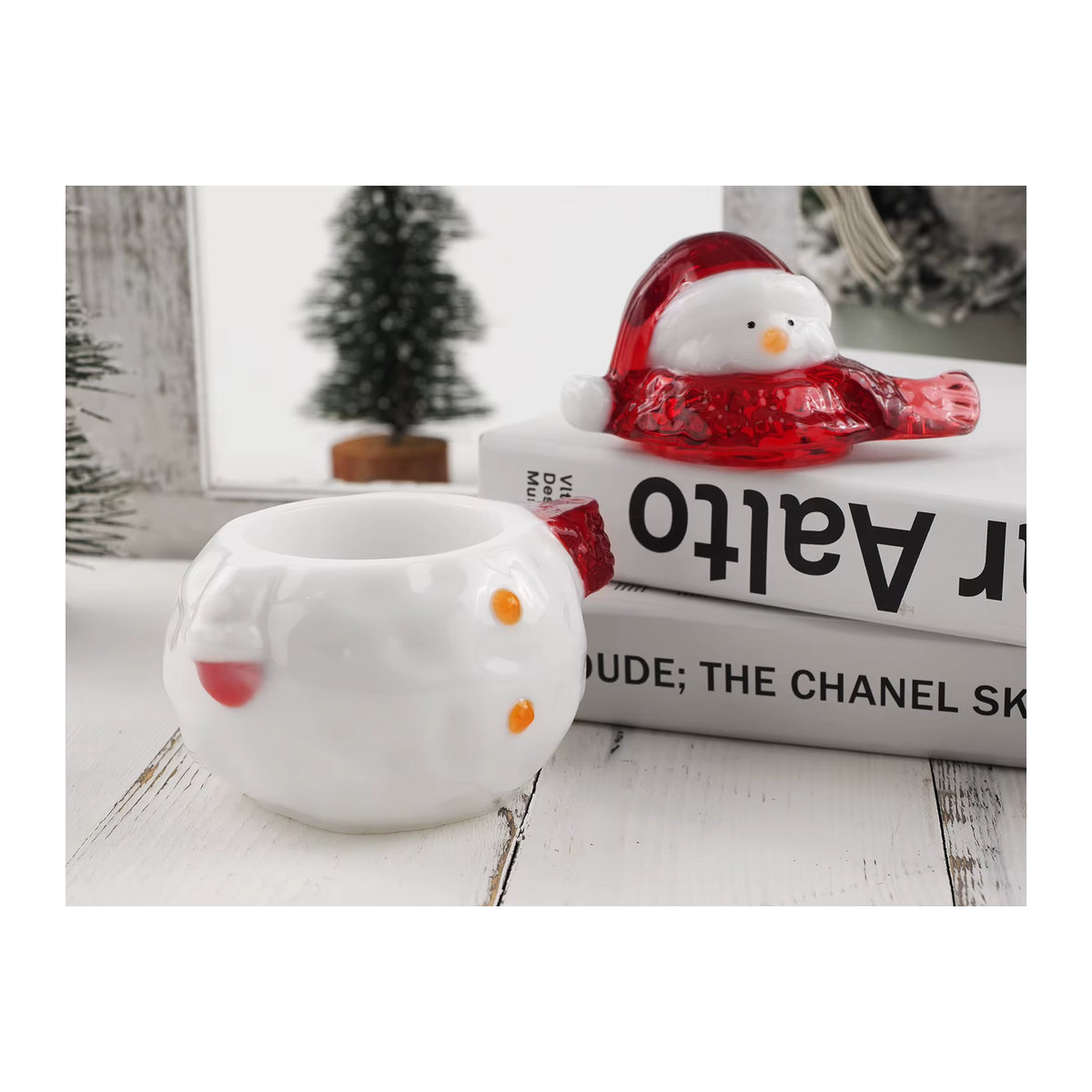 UDOCOOL Silikonform für Schneemann Aufbewahrungsbox mit Deckel zum DIY Gießen von Harz, Beton oder Kerzen, Transparent - Bild 4