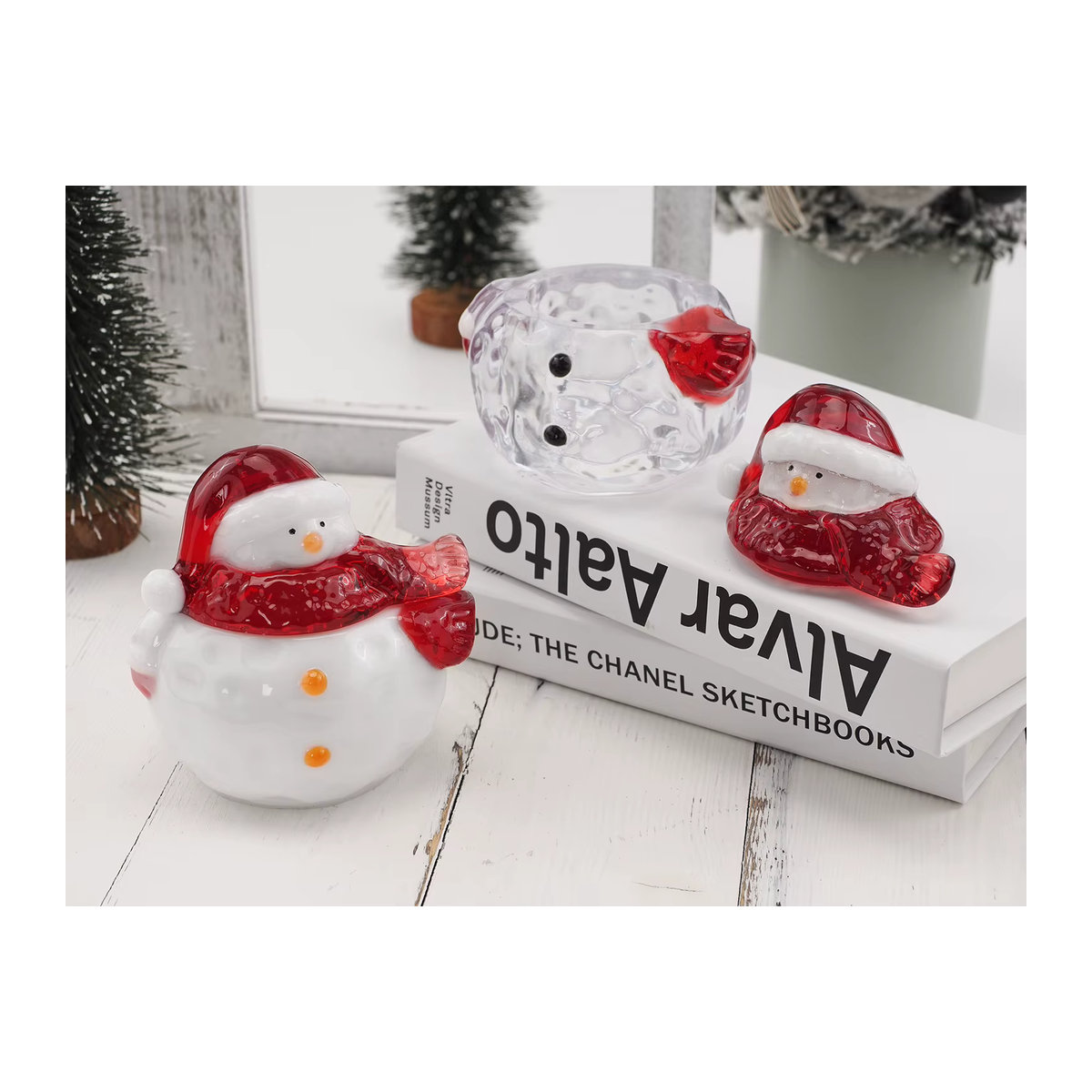 UDOCOOL Silikonform für Schneemann Aufbewahrungsbox mit Deckel zum DIY Gießen von Harz, Beton oder Kerzen, Transparent - Bild 5