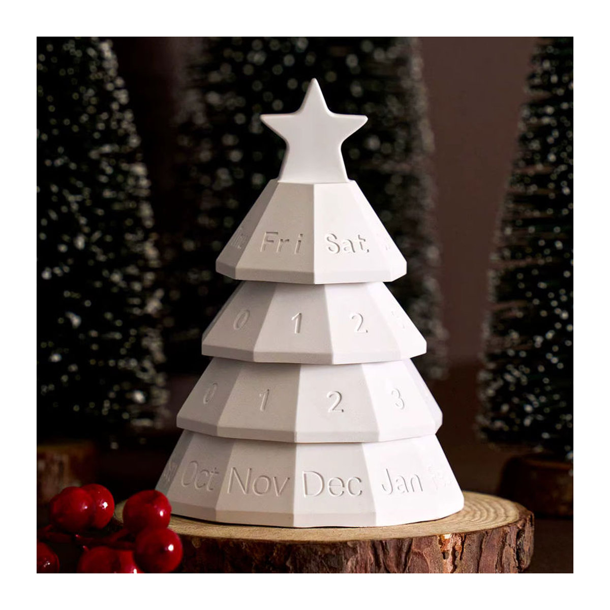 UDOCOOL Silikonform für Weihnachts-Kerzenhalter und DIY-Dekorationen in Grün - Bild 6