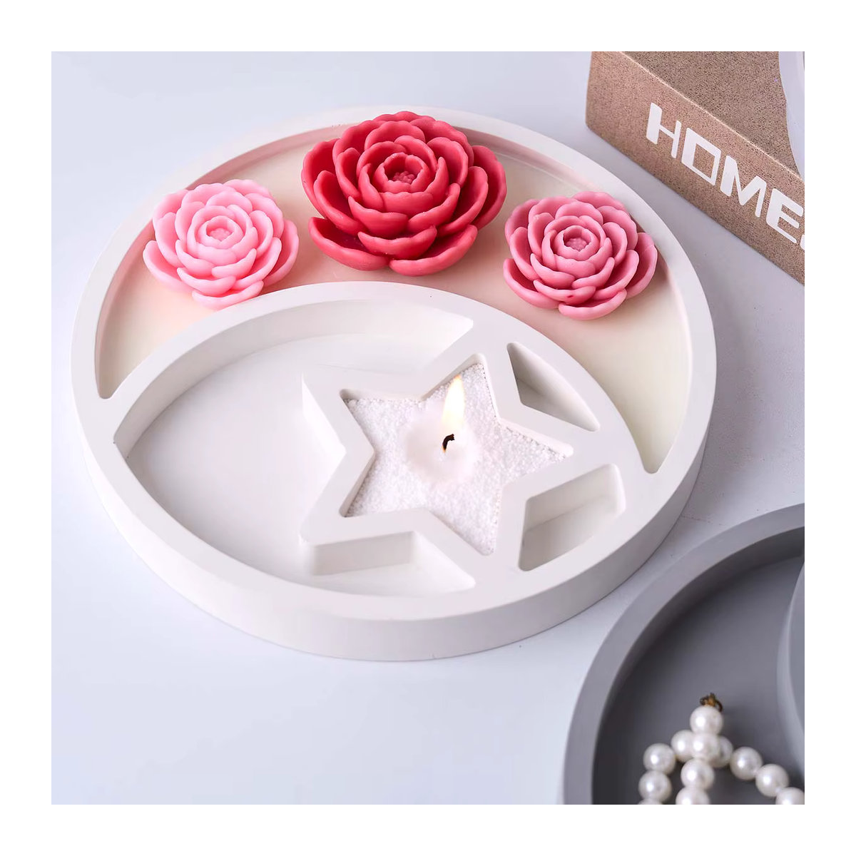 UDOCOOL Silikonform Mond und Sterne für DIY Schmuck-Display und Harz-Guss, Weiß - Bild 6