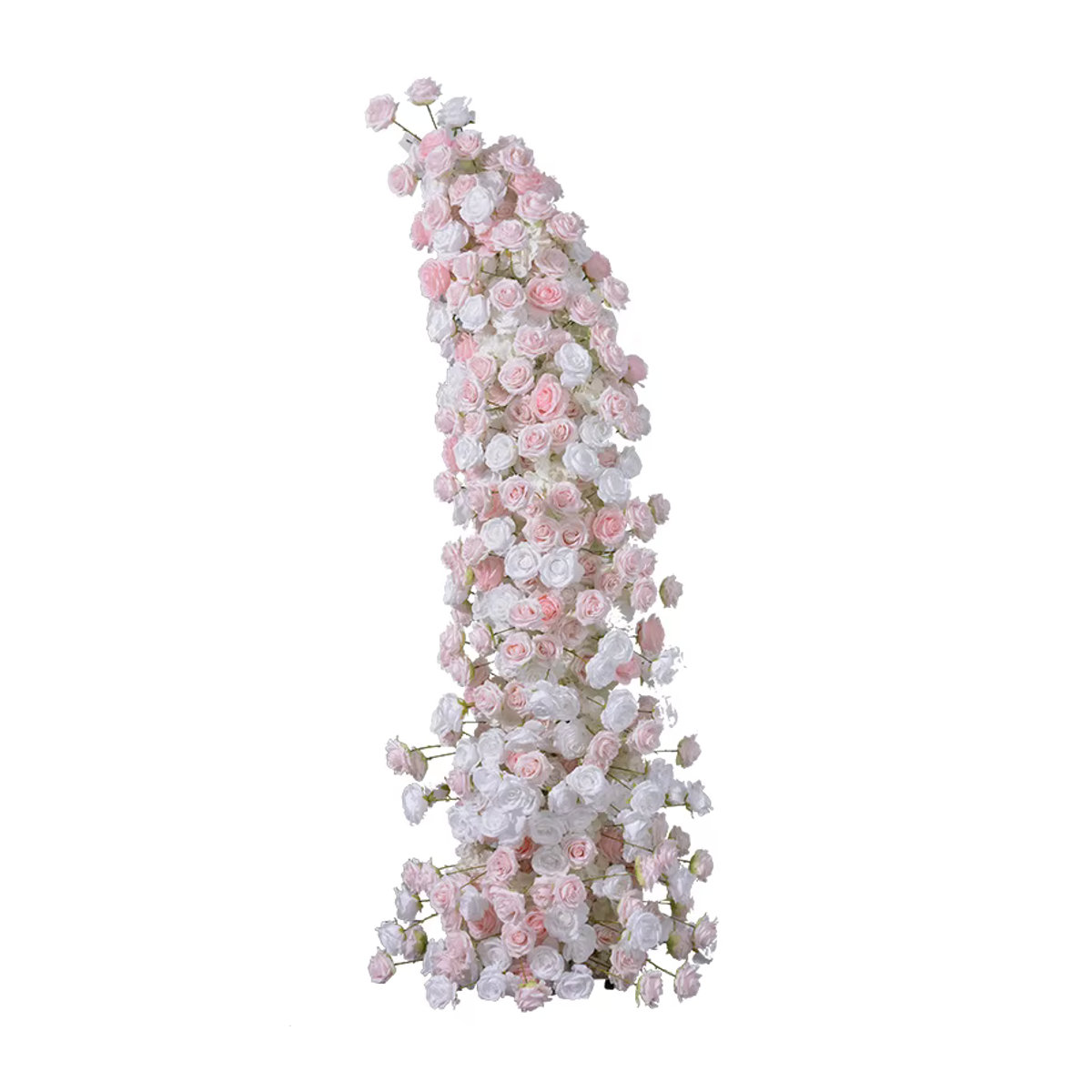 Uflower Blumenarrangement in Weiß und Rosa als dekorativer Horn Bogen für Hochzeiten und Events, freistehend und unregelmäßig geformt, B/H/T: 80 x 230 x 40 cm - Bild 2
