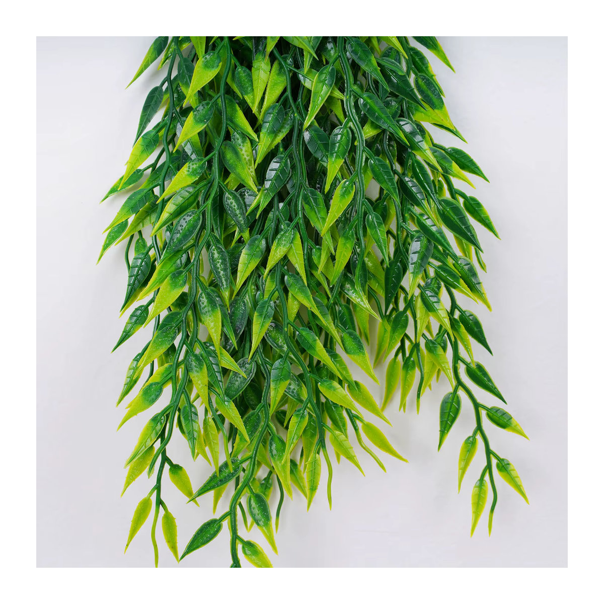 Uflower Hängende künstliche Pflanze in Grün mit Weidenkorb, 90 cm Höhe - Bild 3