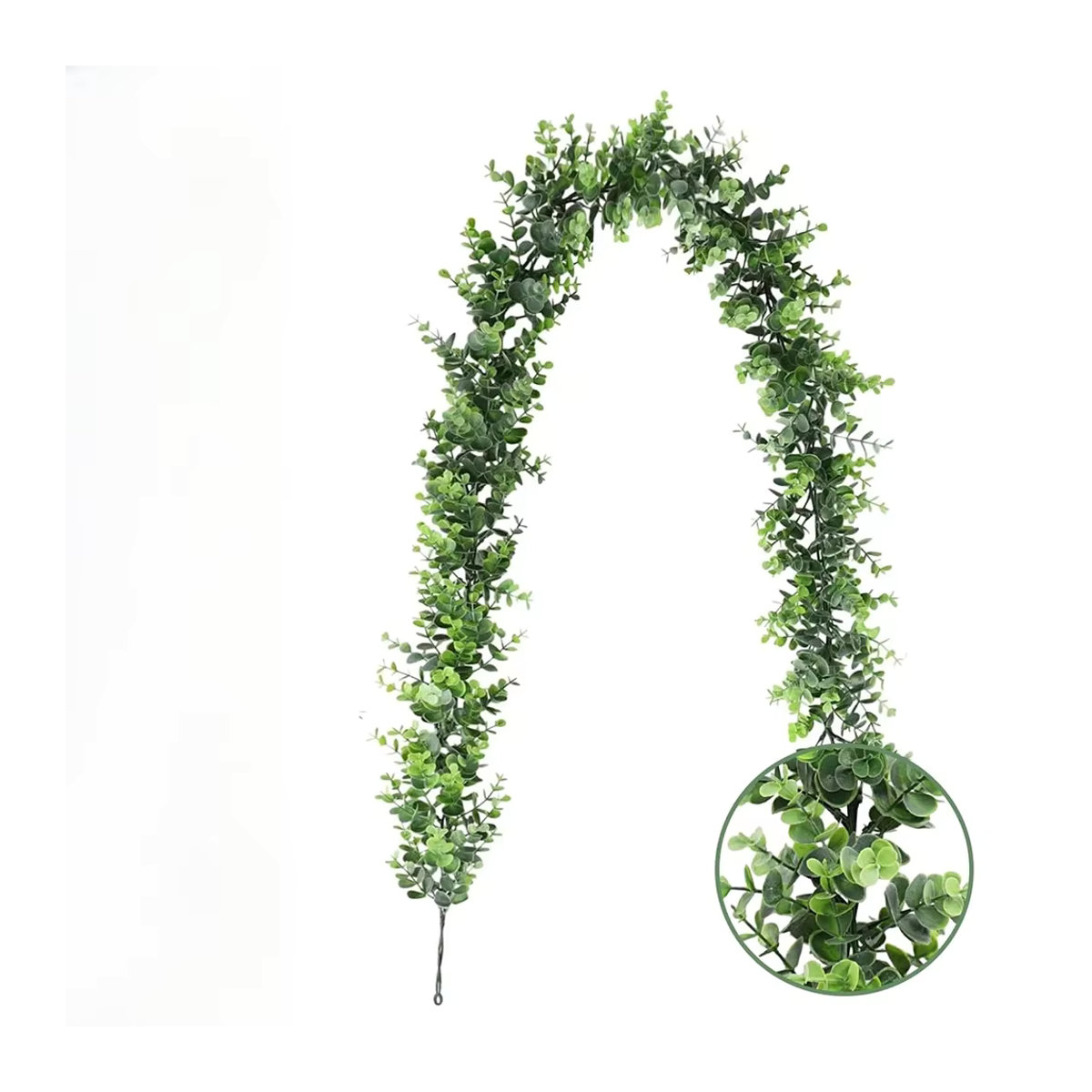 Uflower Künstliche Eukalyptus-Girlande in Grün mit Blättern für Hochzeiten und Wanddekoration - Bild 5