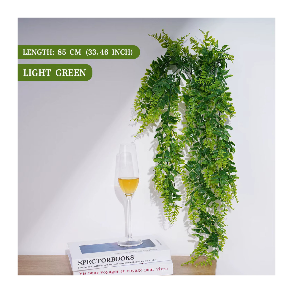 Uflower Künstliche Hängepflanze Persischer Farn in Grün als Dekoration für Haus und Garten - Bild 5