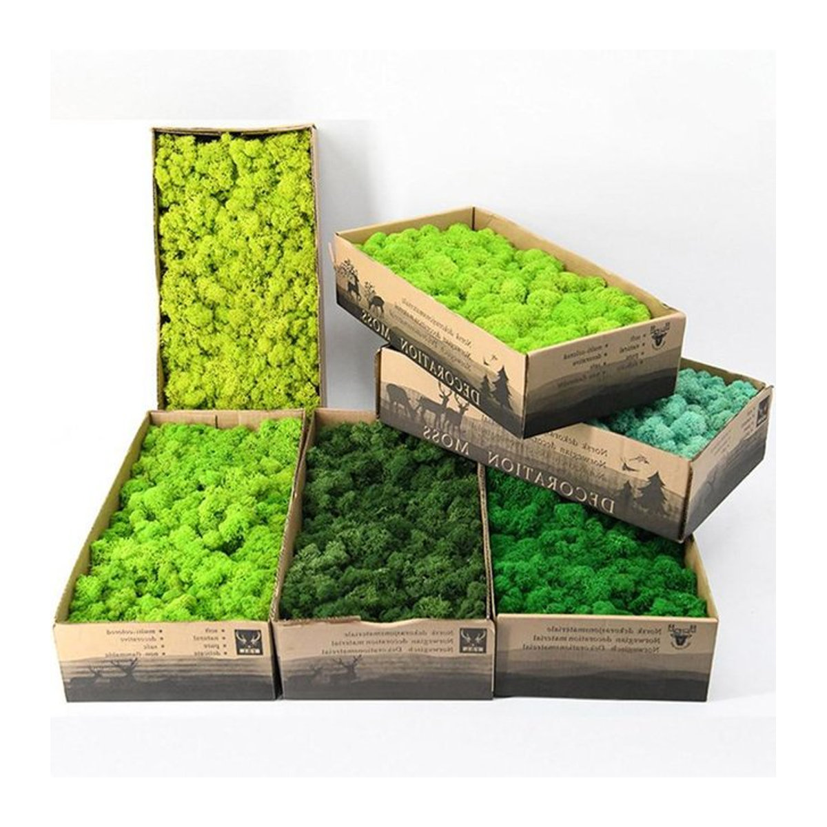 Uflower Künstliches Mini Landschaft Moos in Grün und Gelb, 500 g - Bild 1