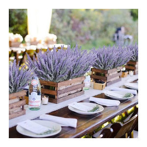 Uflower Lavendel Bouquet aus Kunststoff in Lila für Garten, Balkon und Hochzeitsdekoration