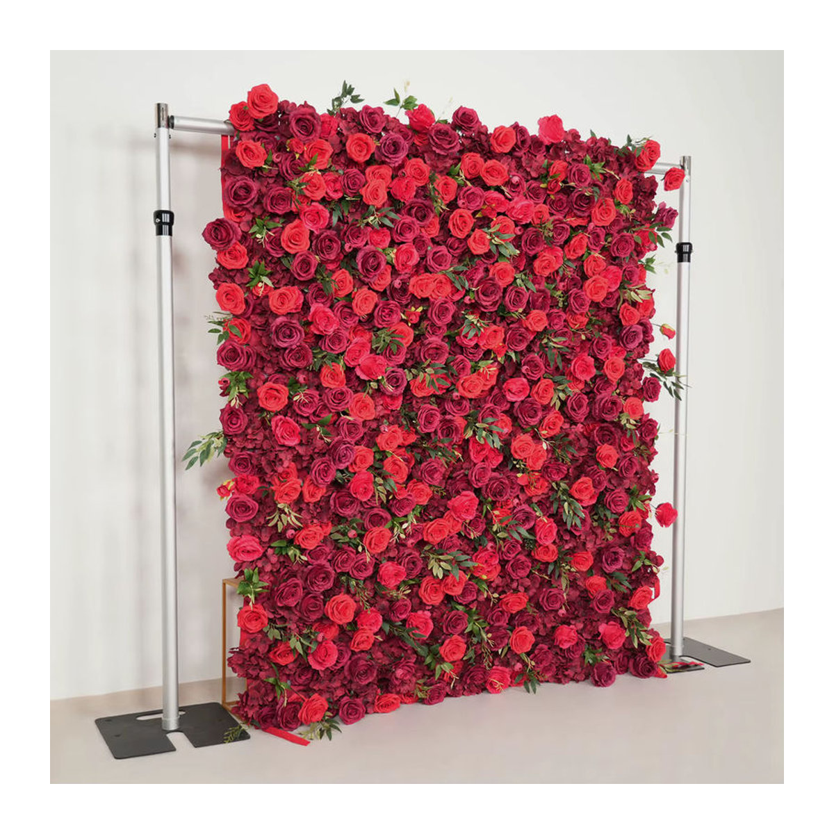 Uflower Wandtuch mit rotem Rosen-Blumenmuster aus Textil für Hochzeitsdekoration und florale Hintergründe - Bild 3