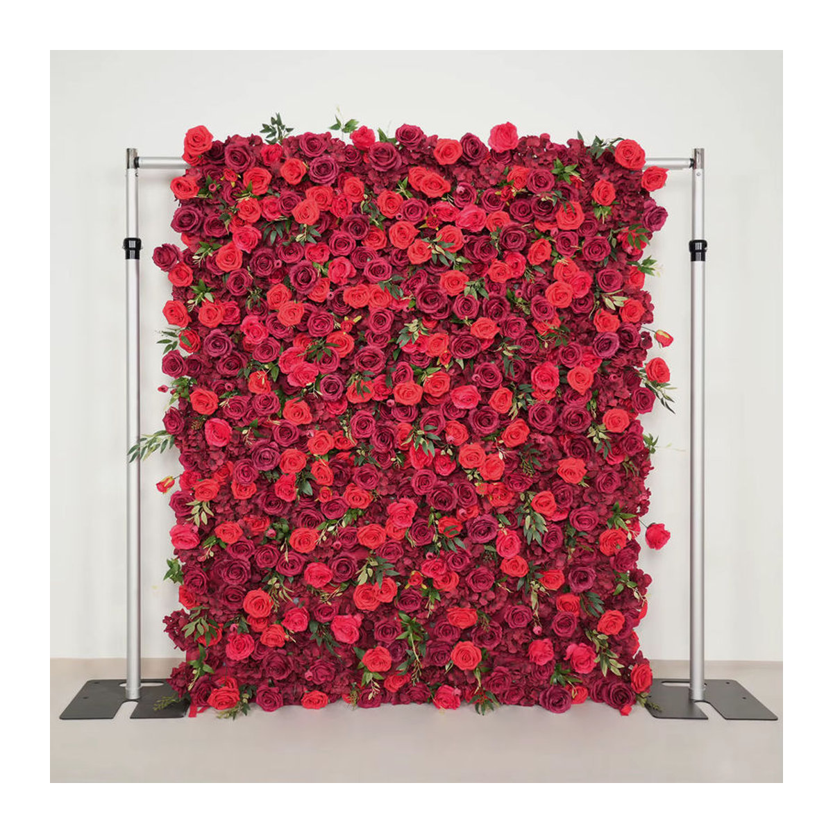 Uflower Wandtuch mit rotem Rosen-Blumenmuster aus Textil für Hochzeitsdekoration und florale Hintergründe - Bild 4