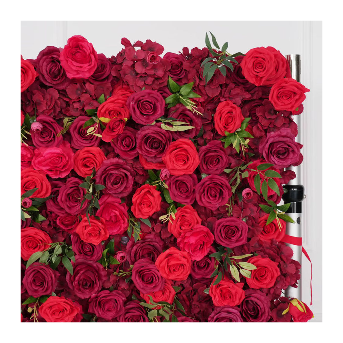 Uflower Wandtuch mit rotem Rosen-Blumenmuster aus Textil für Hochzeitsdekoration und florale Hintergründe - Bild 5