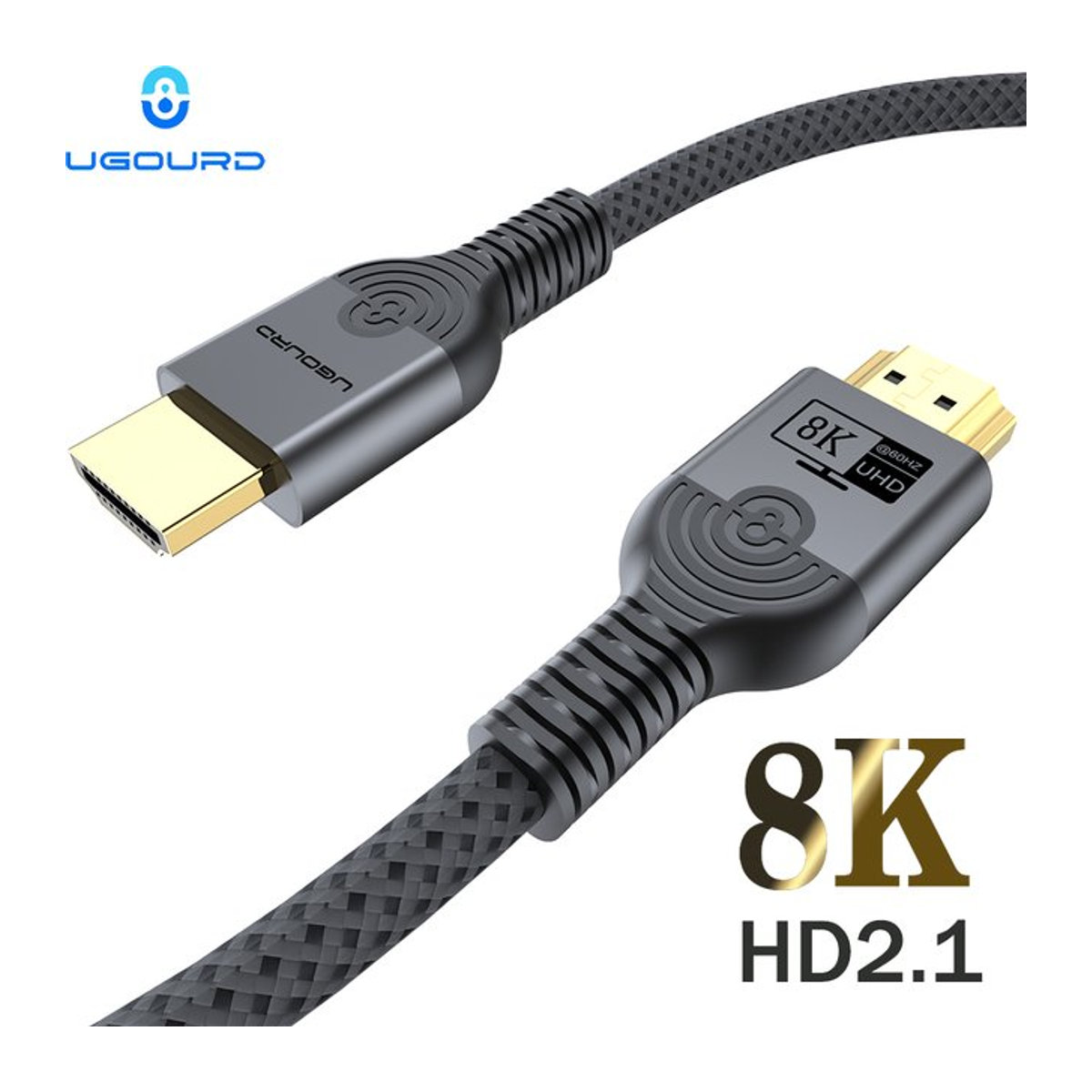 UGOURD HDMI Kabel Schwarz 8K 4K UHD HDR 3D High Speed 48 Gbit/s für PS5 PS4 und Mi Box - Bild 1