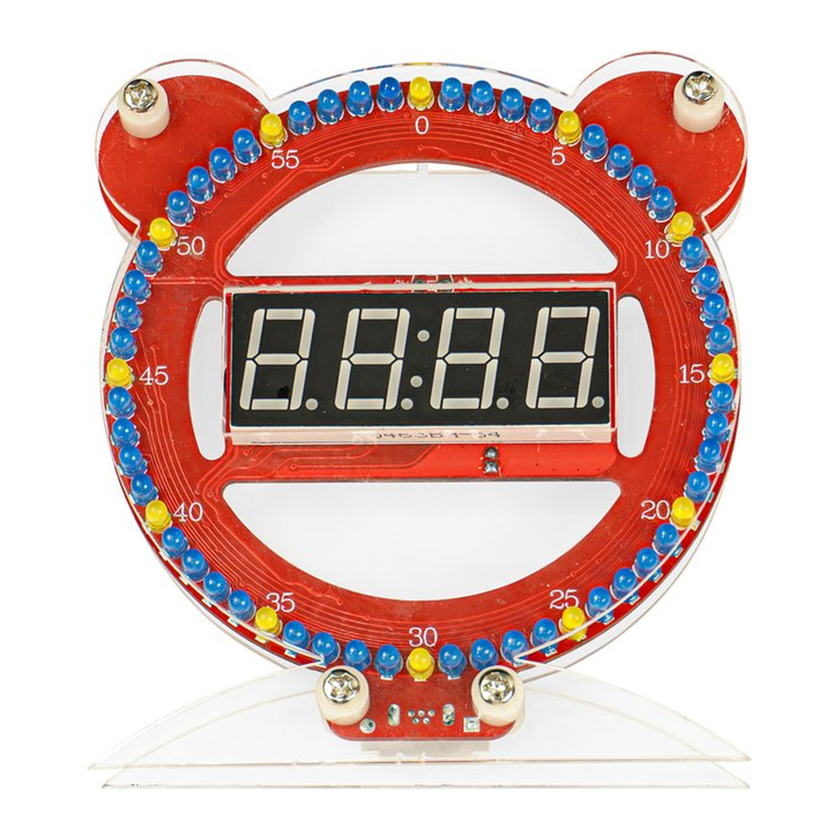 UICPAL DIY Elektronische LED Digital Tube Bären Uhr als Mikrocontroller Lötkit in Rot - Bild 1