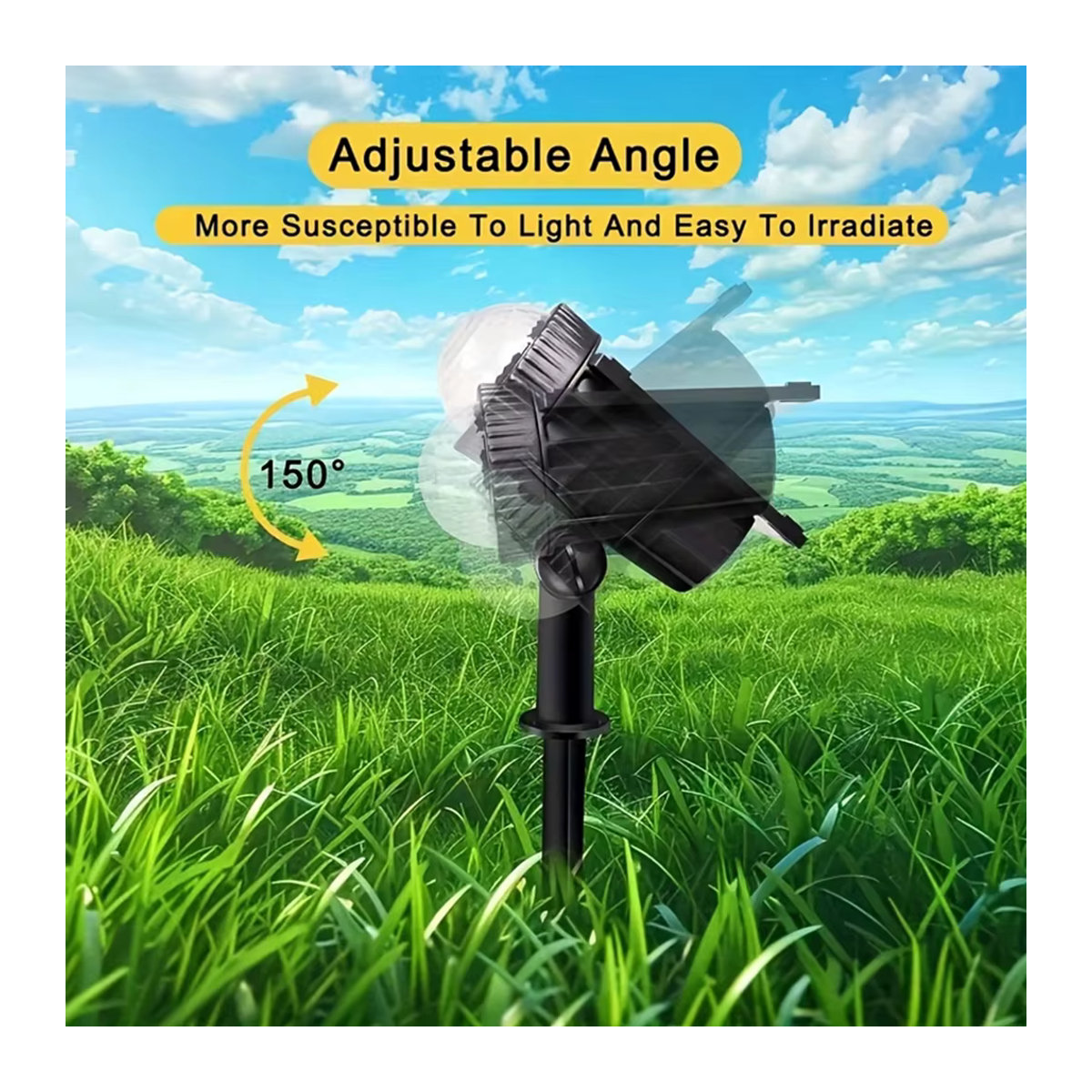 UMEXUS RGB Solar-Spotlights Schwarz Modern LED Wandleuchte für Außenbereich und Garten - Bild 4