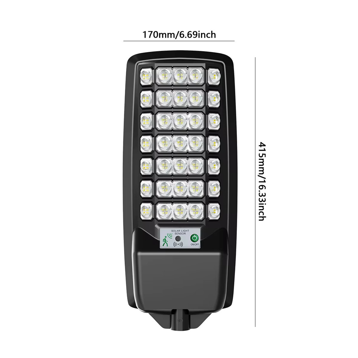 UMEXUS Solar-Bewegungssensor-Flutlicht Außenstrahler Schwarz aus Aluminium mit IP65 Wasserdichtigkeit für Garten und Hof - Bild 2