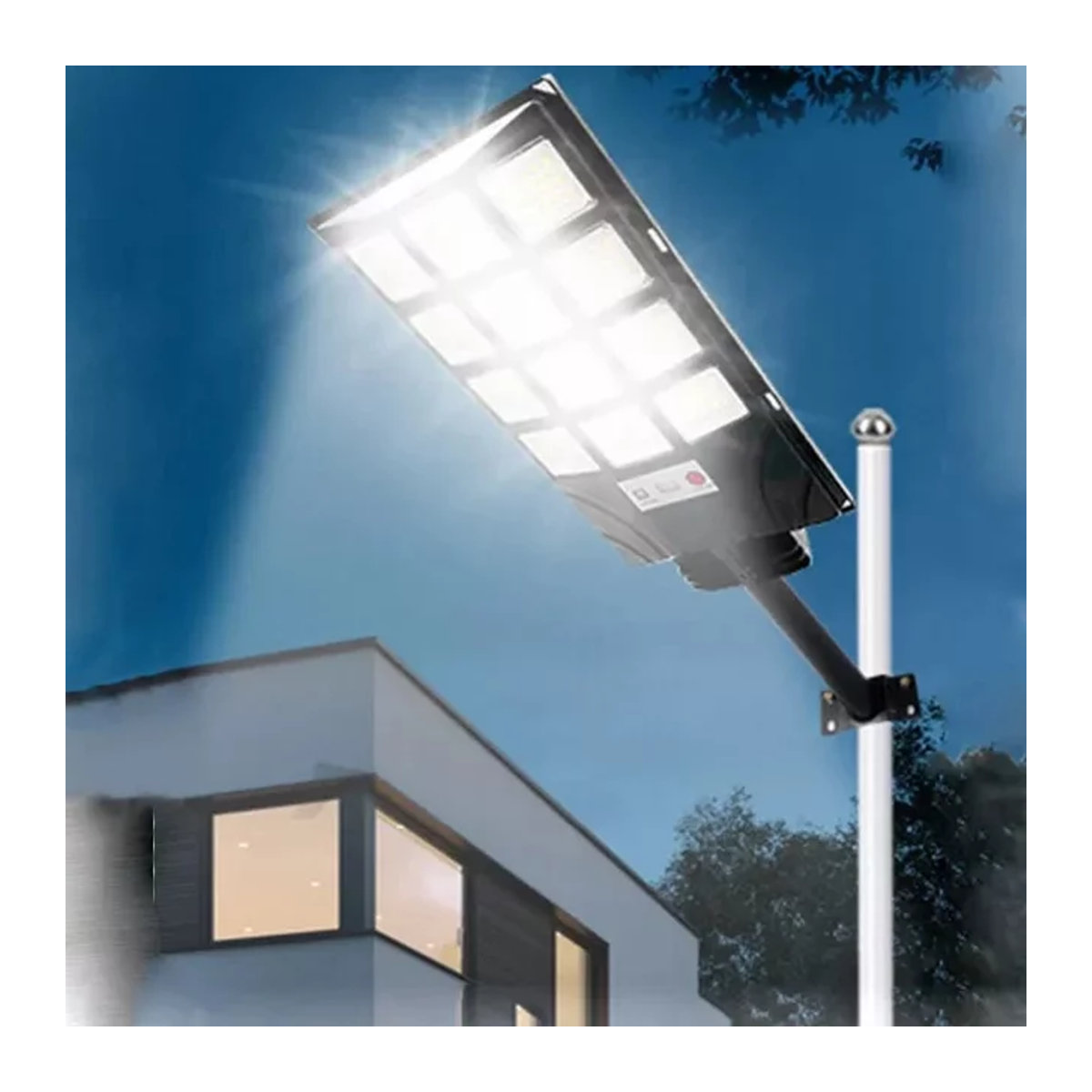 UMEXUS Solarleuchte LED Outdoor Modern Schwarz 100000LM Wasserdichte Solar-Straßenlampe für Außenbereiche und Sicherheit im Hinterhof - Bild 1