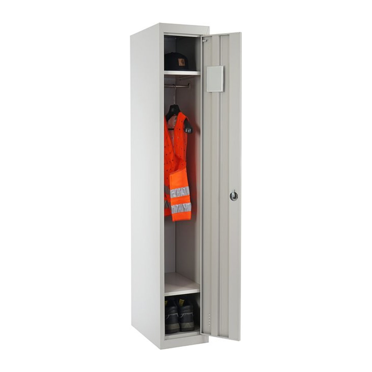 Umklebeschrank Spind Preston T163 von MCW aus Metall in Grau, H x B x T: 180 x 30 x 50 cm - Bild 1