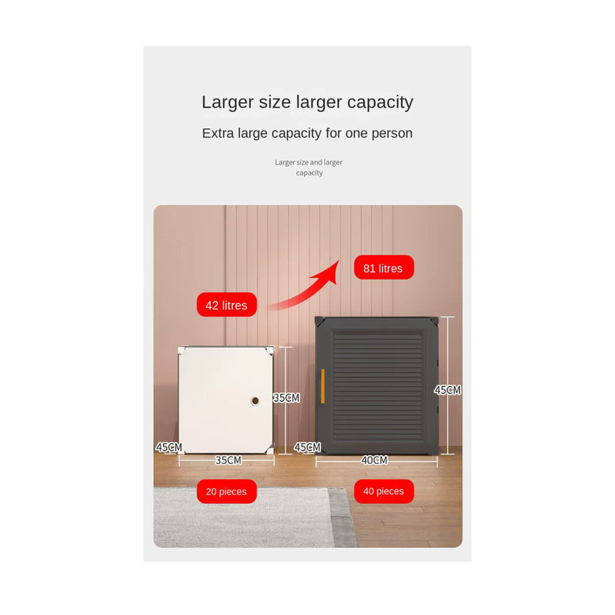 UNIONVILL Kleiderschrank für das Schlafzimmer, minimalistischer Kleiderständer in Grau, staubdicht und klappbar - Bild 4