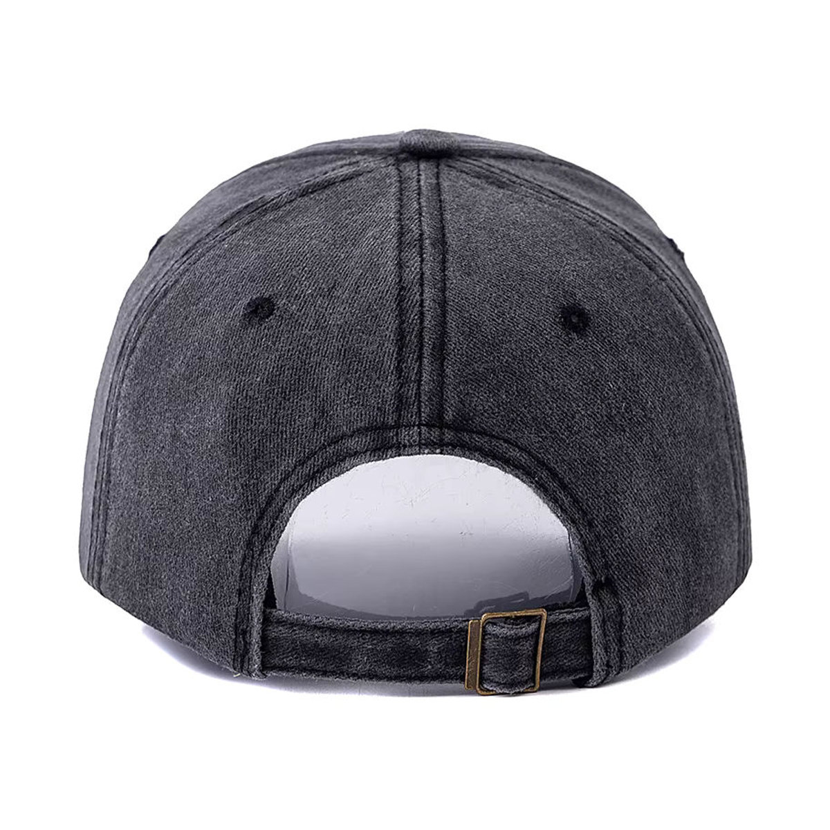 Unisex-Baseballmütze aus gewaschener Baumwolle im Vintage-Stil mit UP POSITIVE Stickerei in Schwarz und Grau - Bild 6