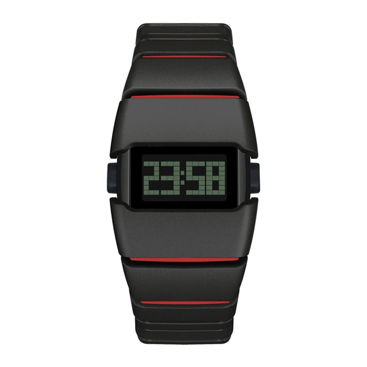 Unisex Retro-Digitaluhr im Millennium-Stil mit Leuchtfunktion, Datumsanzeige und Alarm aus Metall und Kunststoff - Bild 1