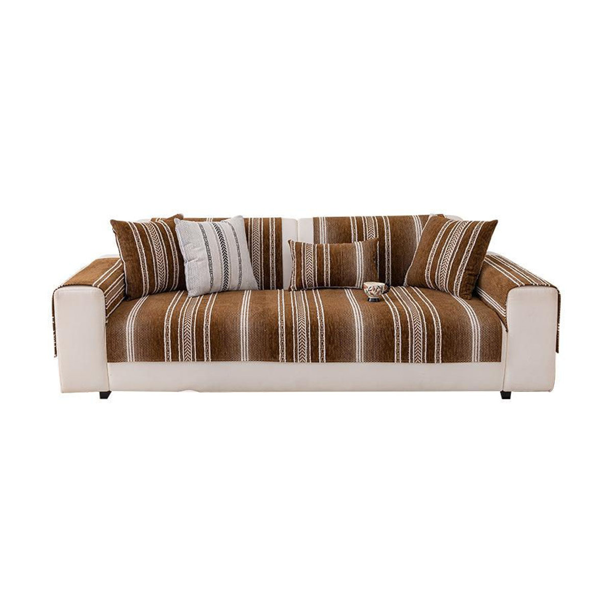 Universal Sofaüberwurf aus Chenille im nordischen Stil, Sofa-Stoffbezug und Decke, B: 160 cm, T: 110 cm - Bild 3