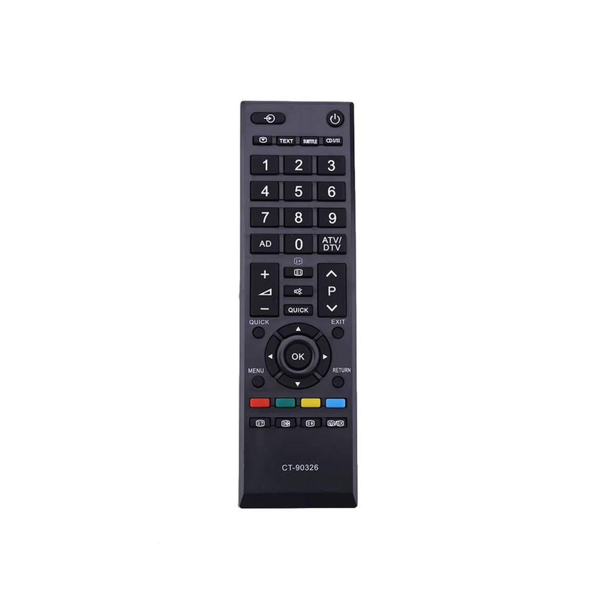 Universelle Ersatz-Fernbedienung für Toshiba in Schwarz aus Kunststoff für die Modelle CT-90326, CT-90380, CT-90336 und CT-90351 - Bild 2