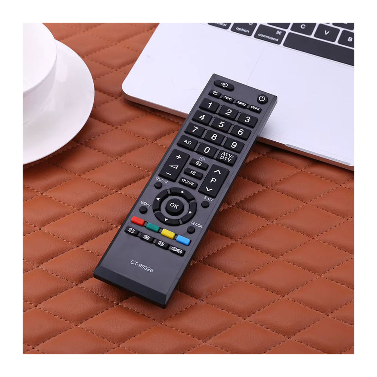 Universelle Ersatz-Fernbedienung für Toshiba in Schwarz aus Kunststoff für die Modelle CT-90326, CT-90380, CT-90336 und CT-90351 - Bild 5