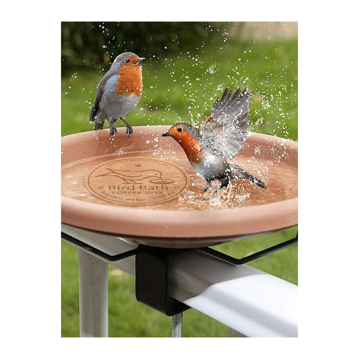Universelle Kupfer-Reinigungsscheibe für Vogelbäder, Brunnen und Gartenpflege - Bild 4