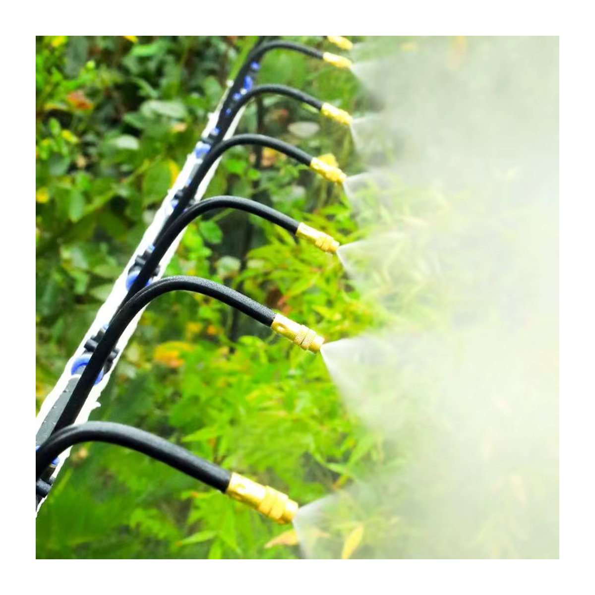 Universelles automatisches Bewässerungs-Sprinkler-Kit mit rotierender Kupferdüse für Garten und Balkon, Schwarz - Bild 5