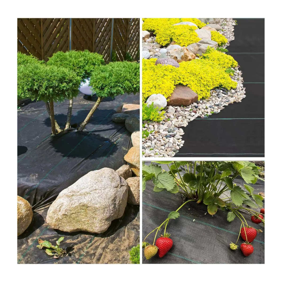 Unkrautvlies Gartenlandschaftstuch mit 10 U-förmigen Erdnägeln, 0,4 x 30,5 Meter, 70 g/m² - Bild 6