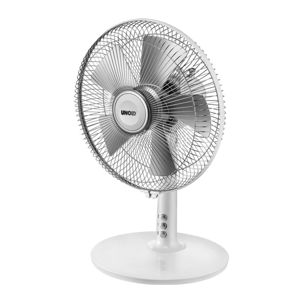 Unold Silverline Tischventilator 86810 in Weiß/Silber mit 25 W, B/T/H: 40 x 27,5 x 22,5 cm - Bild 1