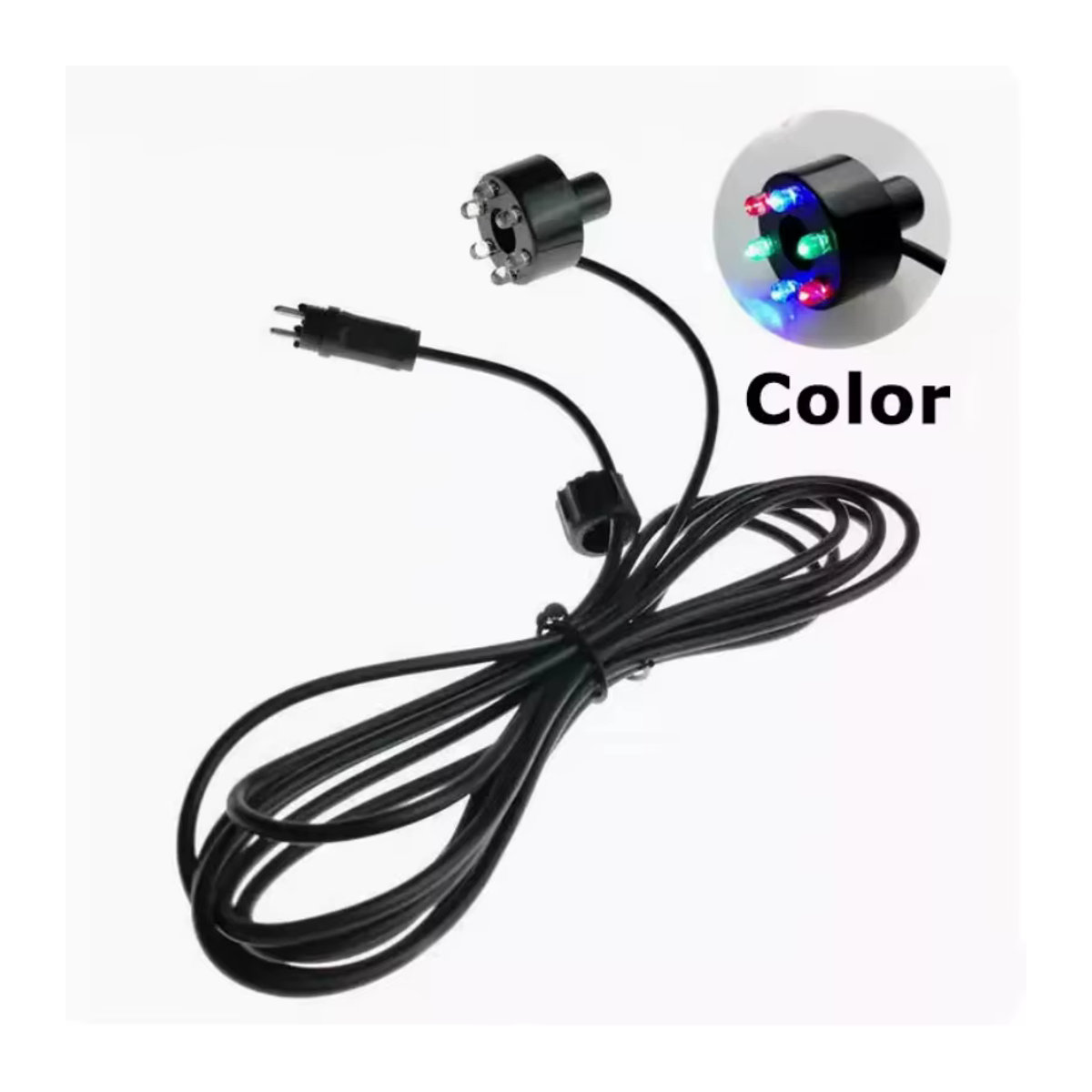 Unterwasser LED Ring Licht in Schwarz mit 6 LEDs für Aquarium, Teich, Garten und Brunnen - Bild 3